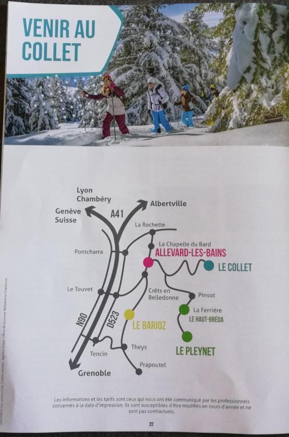 Apartmán Studio Au Clos Des Gentianes Collet D'Allevard Exteriér fotografie